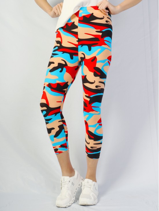 MULTI COLOR CAPRI STRETCH LEGGING